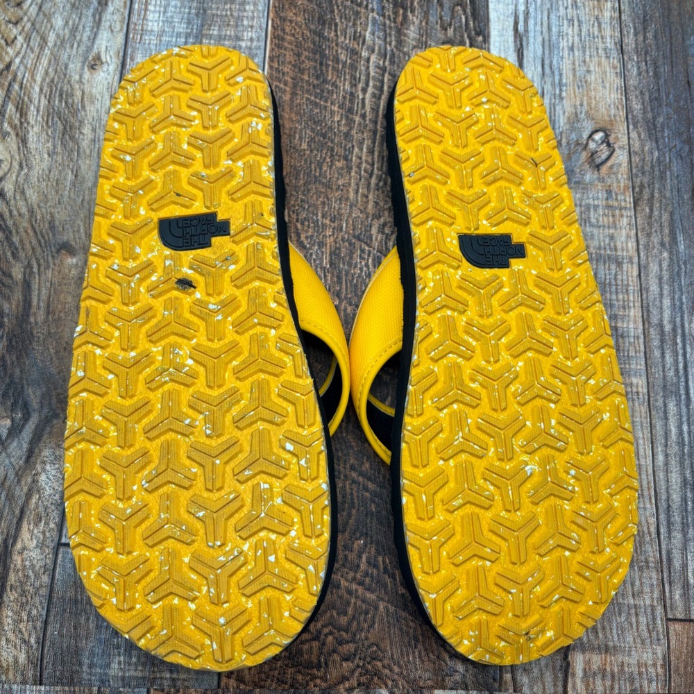 The North Face Base Camp II Mens Flip Flops Yellow Black Size 11 NF0A47AA - Picture 5 of 5